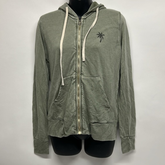 Sundry Jackets & Blazers - Sundry Olive Knit Top zipper hoodie size small live local